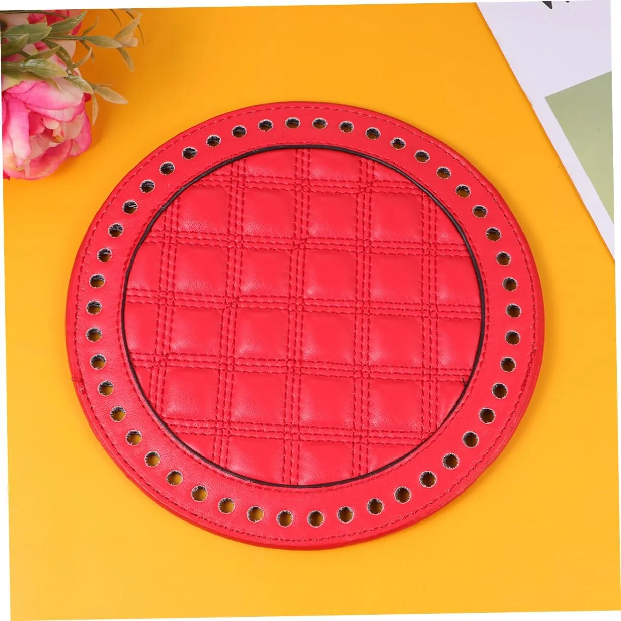 Gadpiparty Woven Handmade Bag Material Crochet Handbag Kit 18cm Artificial Leather