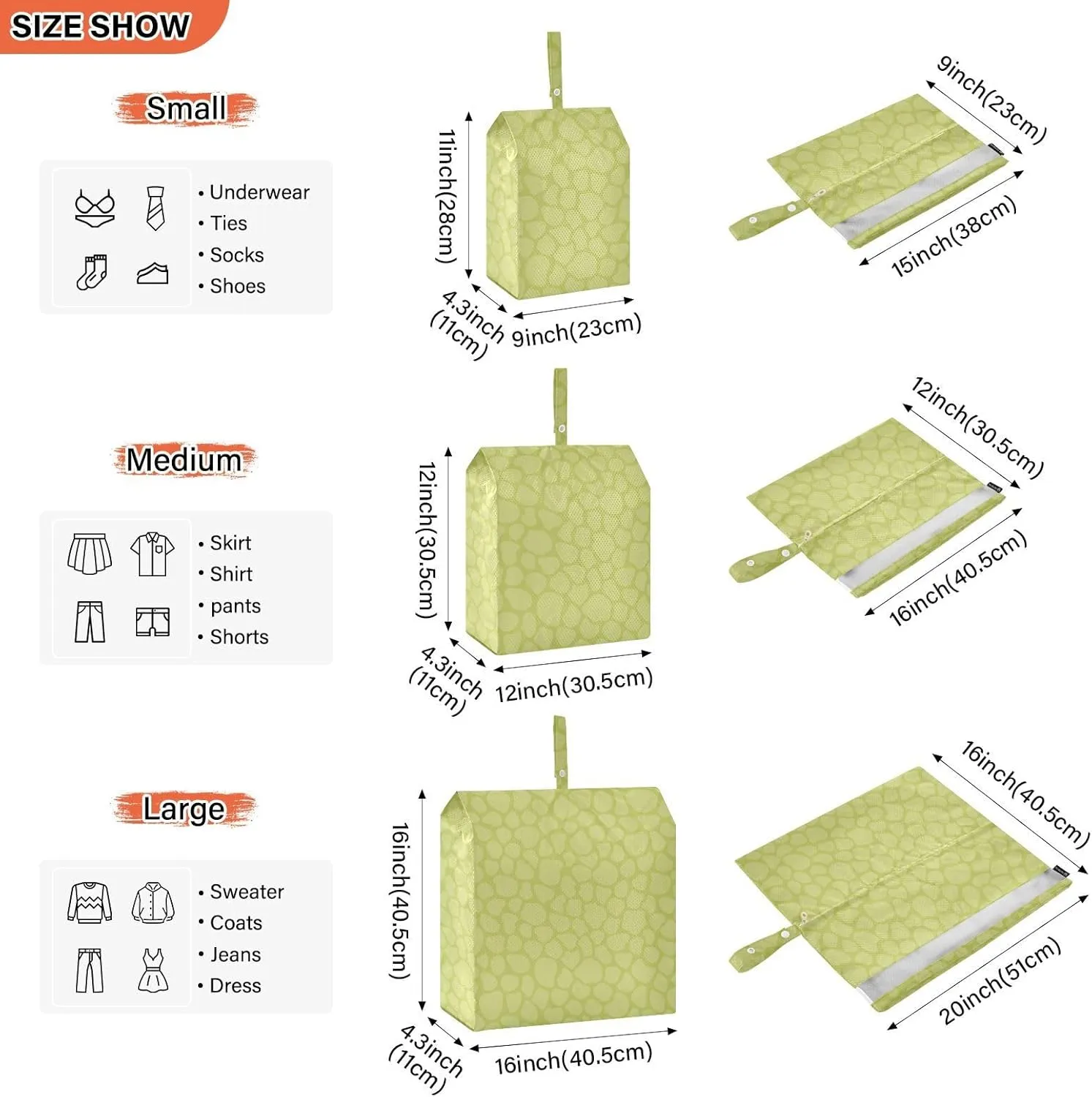 Garment Bag Closet Storage, Luggage Space Saver, Dinosaur Skin, Waterproof, 3 Set Travel Packing Cubes For Suitcases,Organizadores De Maletas Para