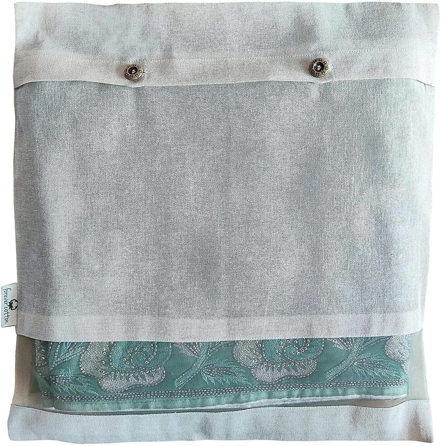 Garment Closet Off-White Bags: Premium Cotton Saree Covers with Net Window - Set of 12 (16x14 Inches)