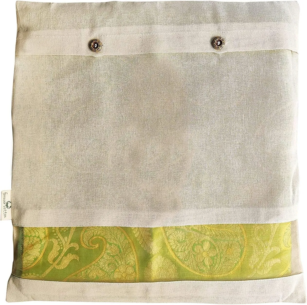Garment Closet Off-White Bags: Premium Cotton Saree Covers with Net Window - Set of 12 (16x14 Inches)