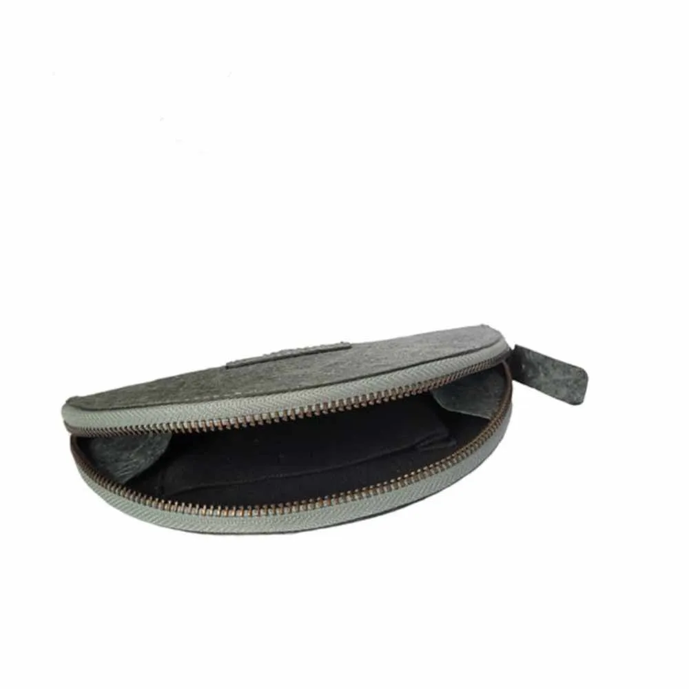 Garnet Maroon Crescent Clutch | Textured Coconut Leather | Unique | Stylish