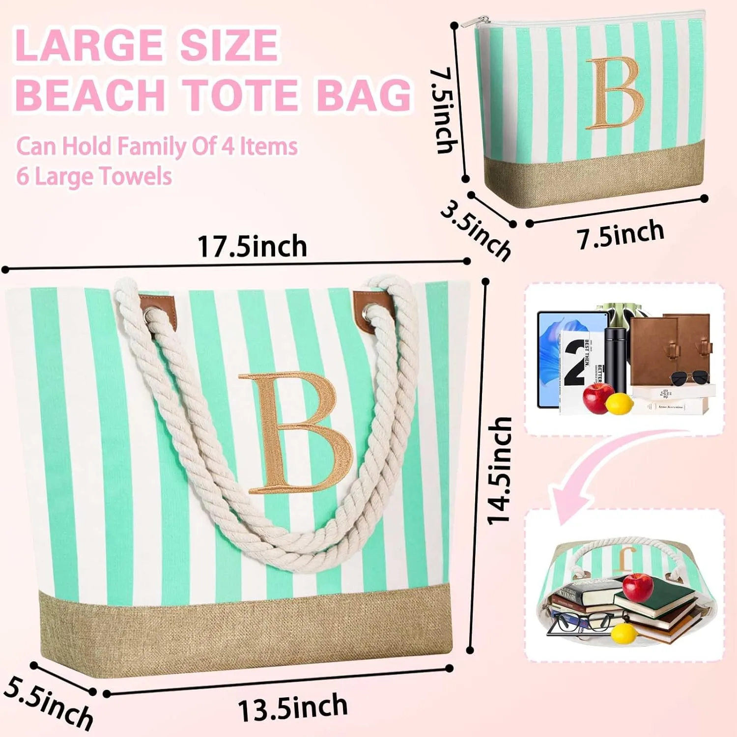 GhvyenntteS Mothers Day Gifts for Mom - Mama Bag, Mama Tote Bag with Zipper, Beach Bag, Birthday Gifts for Women Mom Grandma Wife Nana Mimi Gigi Nurse Teacher Friend
