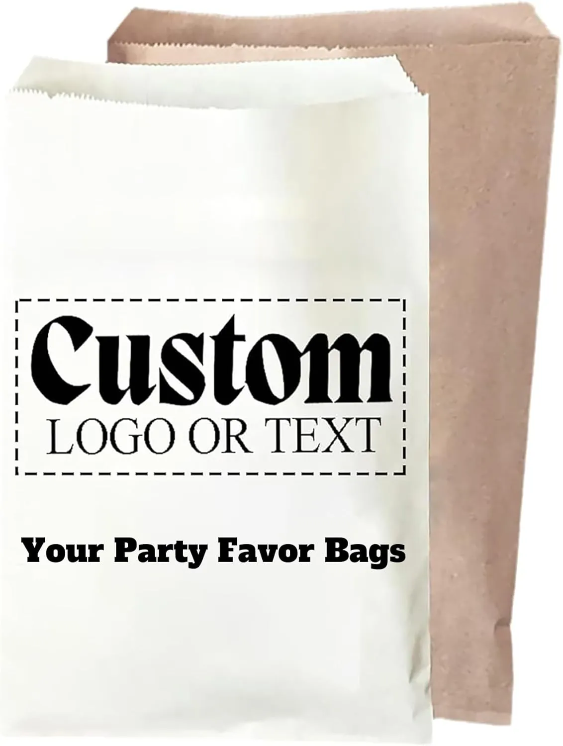 Gicohi Personalized Party Favor Bags, Custom Wedding Treats Bags,Custom Cookie Candy Bag, Dessert Bag For Engagement Anniversary Birthday Graduation And More