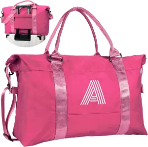 Gifts for Teen Girl, Birthday Gift, Kids Travel Bag, Monogrammed Bags for Girls, Sports Bag, Personalized Weekender Bag, Monogram Overnight Bag Gift for Her (Letter A)