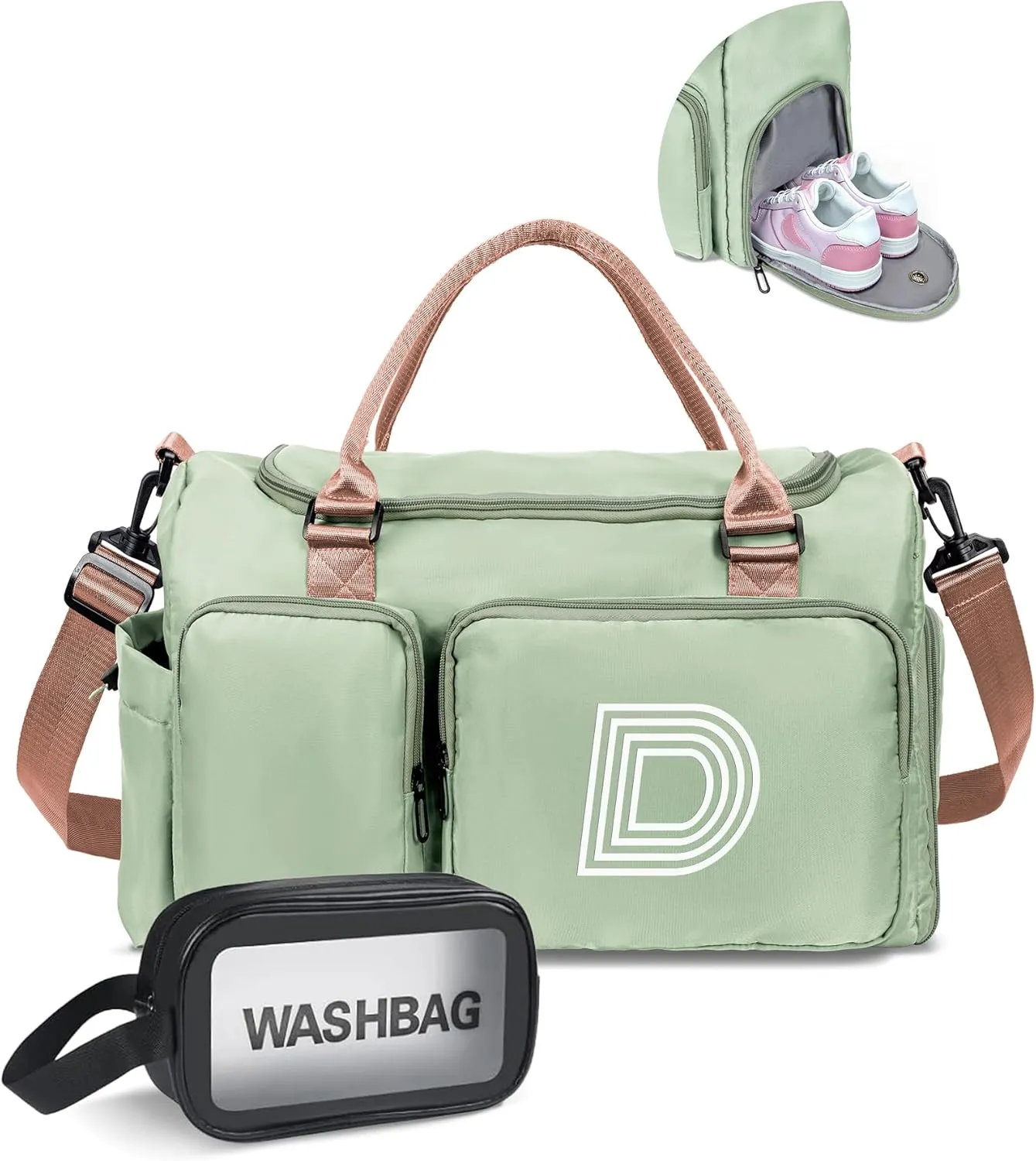 Girls Boys Birthday Gifts, Initial Travel Duffel Bag, Easter Basket Stuffers for Teens, Monogram Overnight Bag Gift for Grandmother,Birthday Gifts Personalized Gifts Bridesmaid Gifts