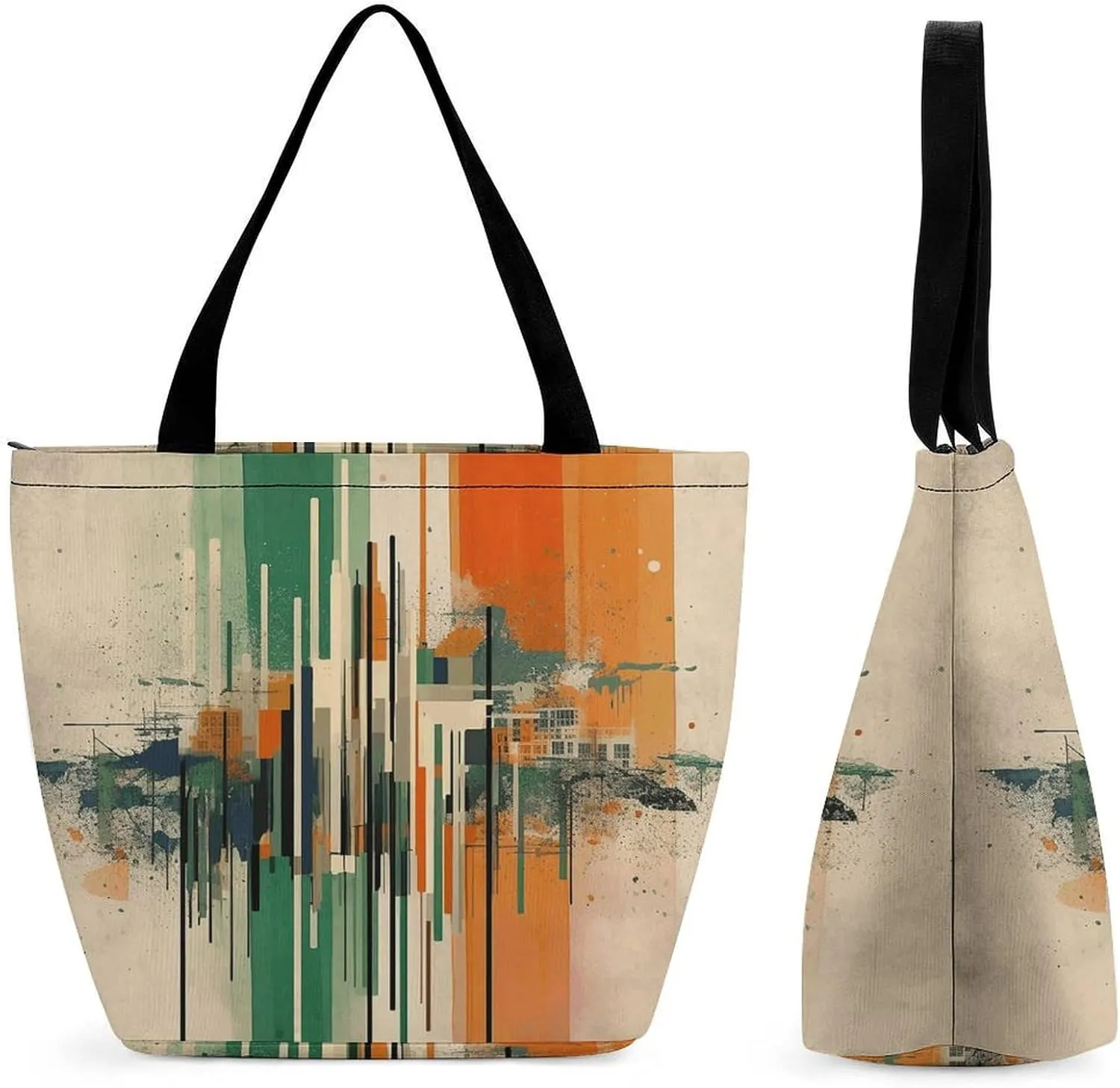Grocery Bag Reusable Tote Bag Foldable Small Hound Pattern Shopping Bag Handbag Washable Shoulder Bag for Travel