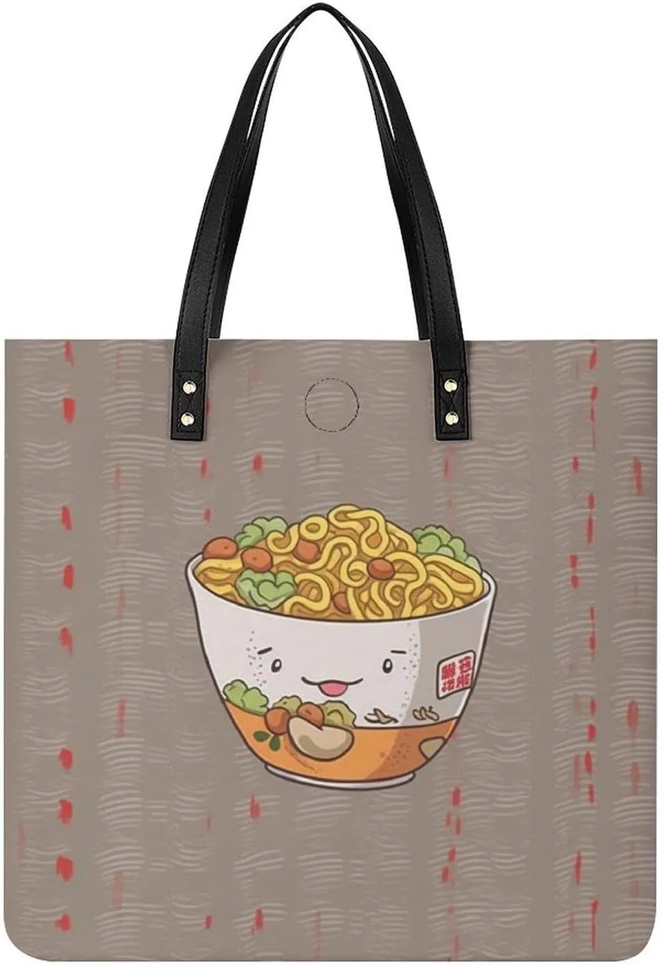 Grocery Bags Egg Cup Noodle Ramen Bag for Women Lightweight Beach Bag Shoulder Bags for Travel Shopping Work Handbag