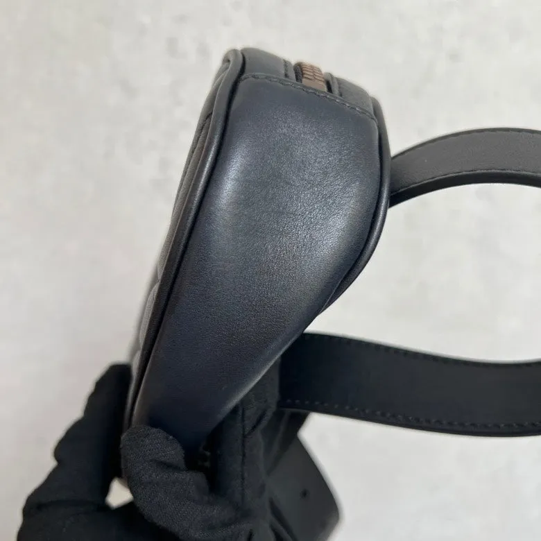 GUCCI GG Marmont Black Leather Belt Bag Medium
