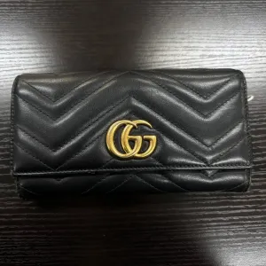 Gucci GG Marmont Black Leather Wallet