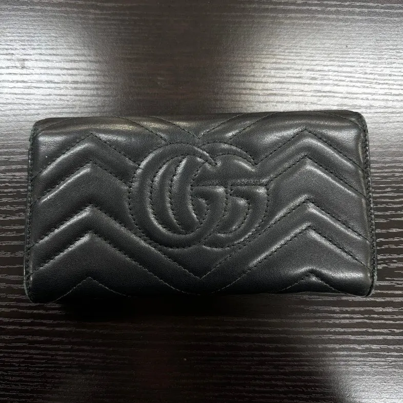 Gucci GG Marmont Black Leather Wallet
