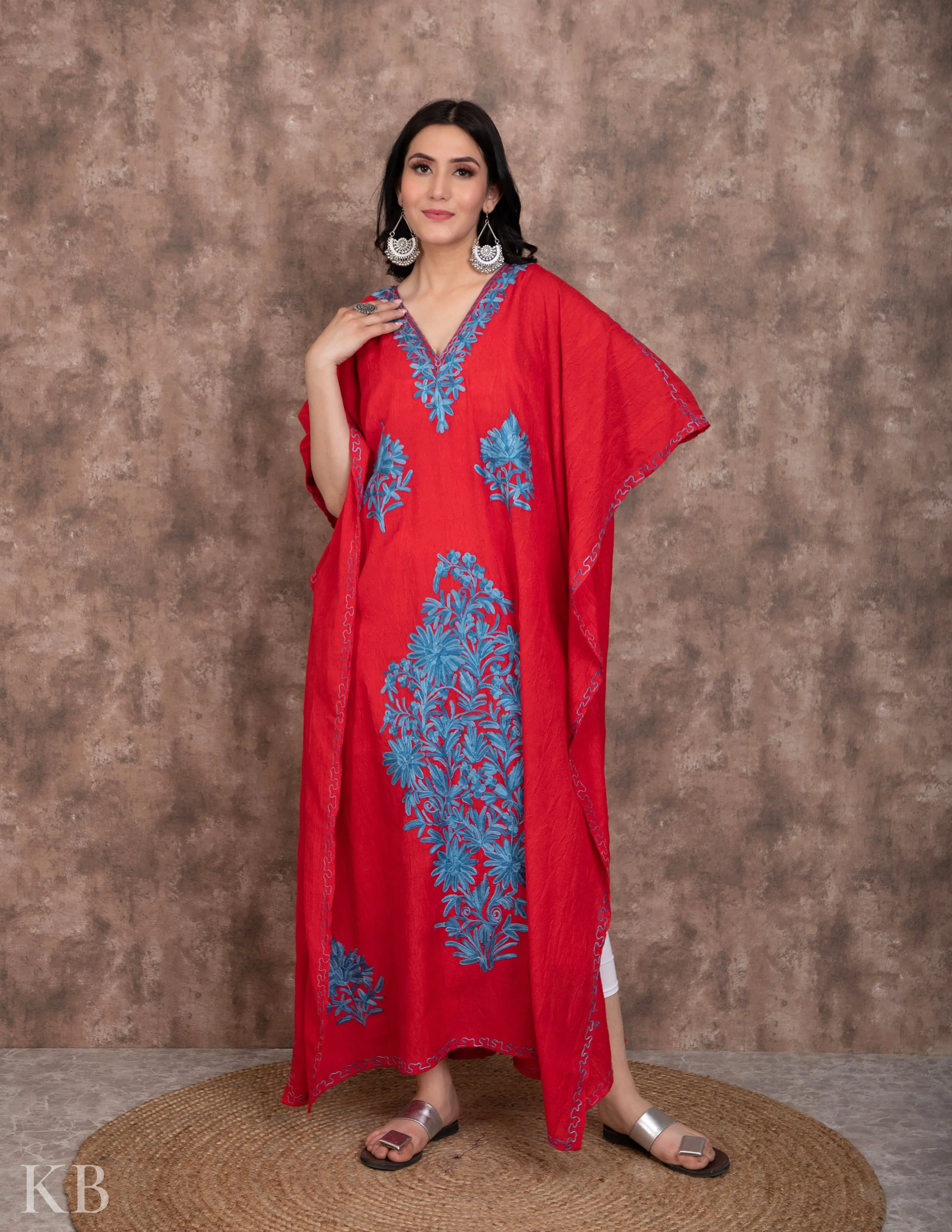Gul E Aqhawaan Aari Embroidered Summer Cotton Kaftan