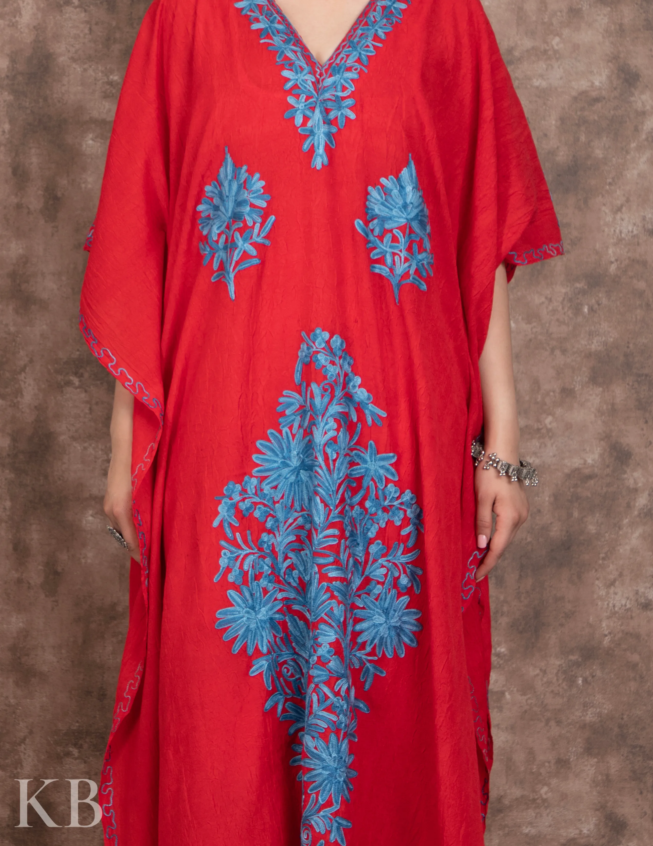 Gul E Aqhawaan Aari Embroidered Summer Cotton Kaftan