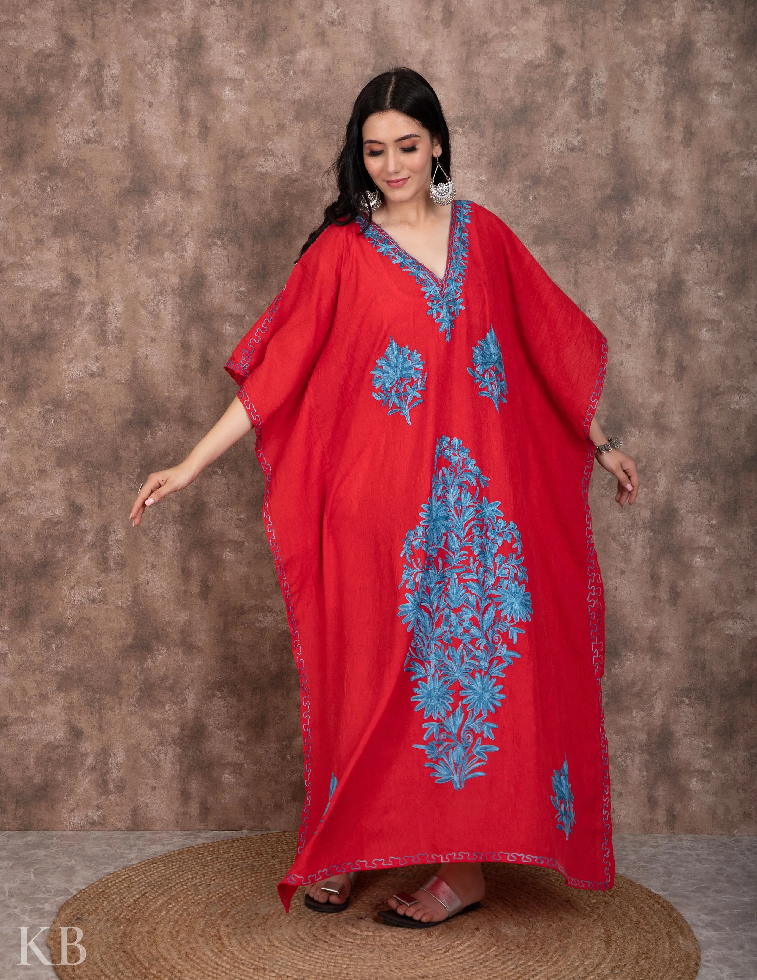 Gul E Aqhawaan Aari Embroidered Summer Cotton Kaftan