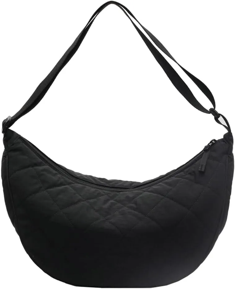 Hand Bags for Women 2024 Puffer Tote Bag Dumpling Bag Crescent Bag Nylon Crossbody Bags for Women Quilted Bag Commuter Tote