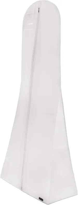 HANGERWORLD Large Wedding Dress Garment Bag Cover - 72" x 24" with Extra Wide Gusset 32" for Long Poufy Dress and Trains, Breathable, Acid-Free (White)