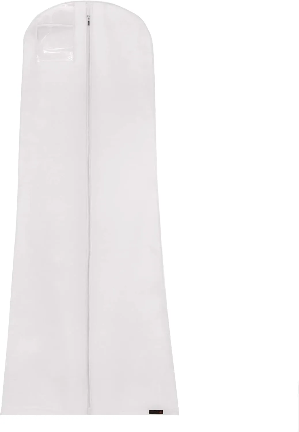 HANGERWORLD Large Wedding Dress Garment Bag Cover - 72" x 24" with Extra Wide Gusset 32" for Long Poufy Dress and Trains, Breathable, Acid-Free (White)
