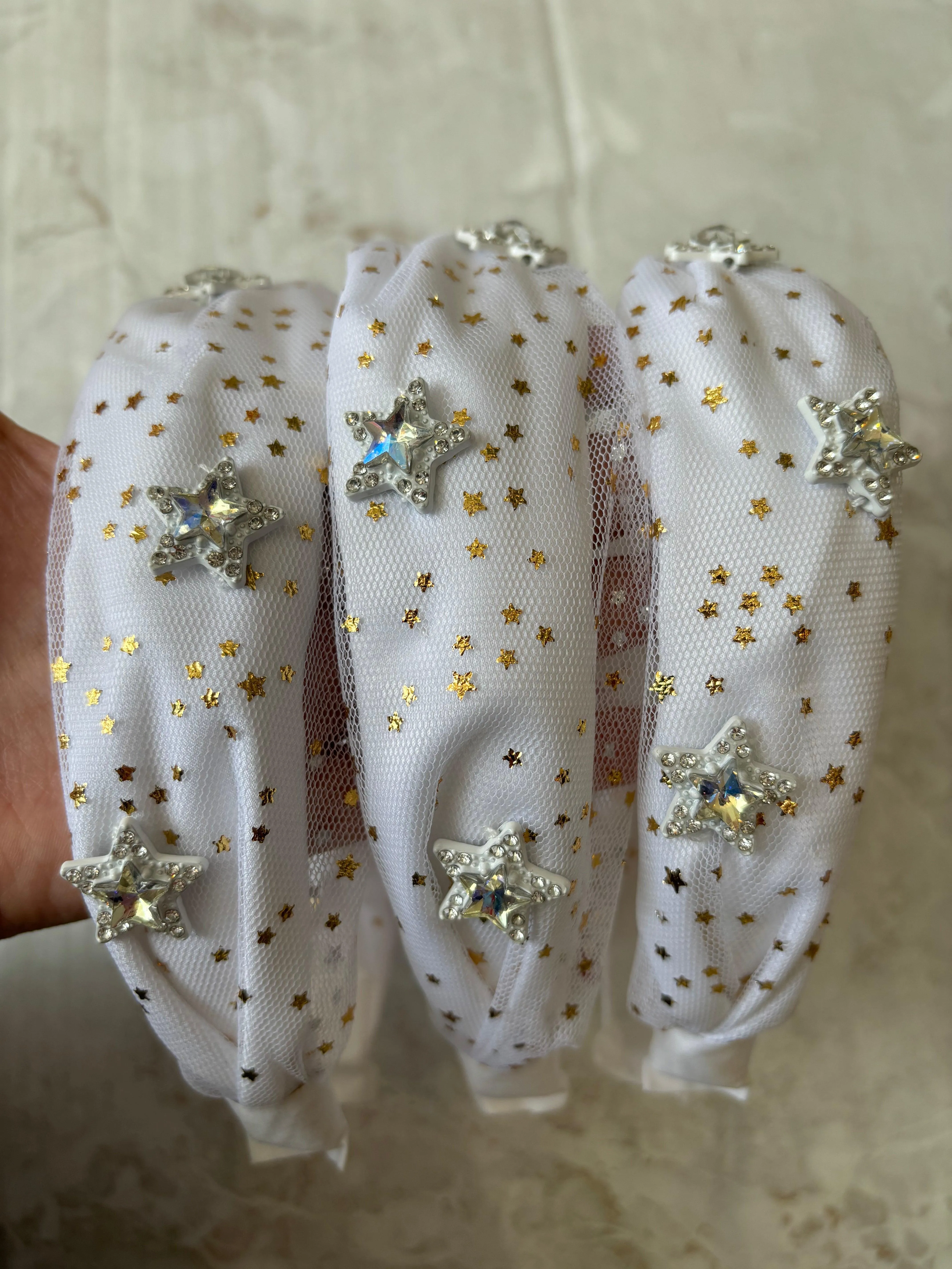 Headbands | Tulle Star- White | Bari Lynn Accessories