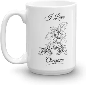 I Love Oregano Herb Leaves Home Food Cooking Essentials Coffee & Tea Mug Stuff For A Cook & Women Cooks (15oz)