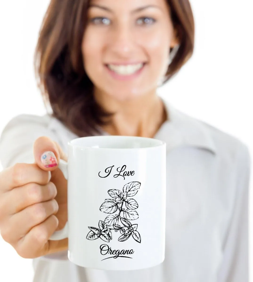 I Love Oregano Herb Leaves Home Food Cooking Essentials Coffee & Tea Mug Stuff For A Cook & Women Cooks (15oz)