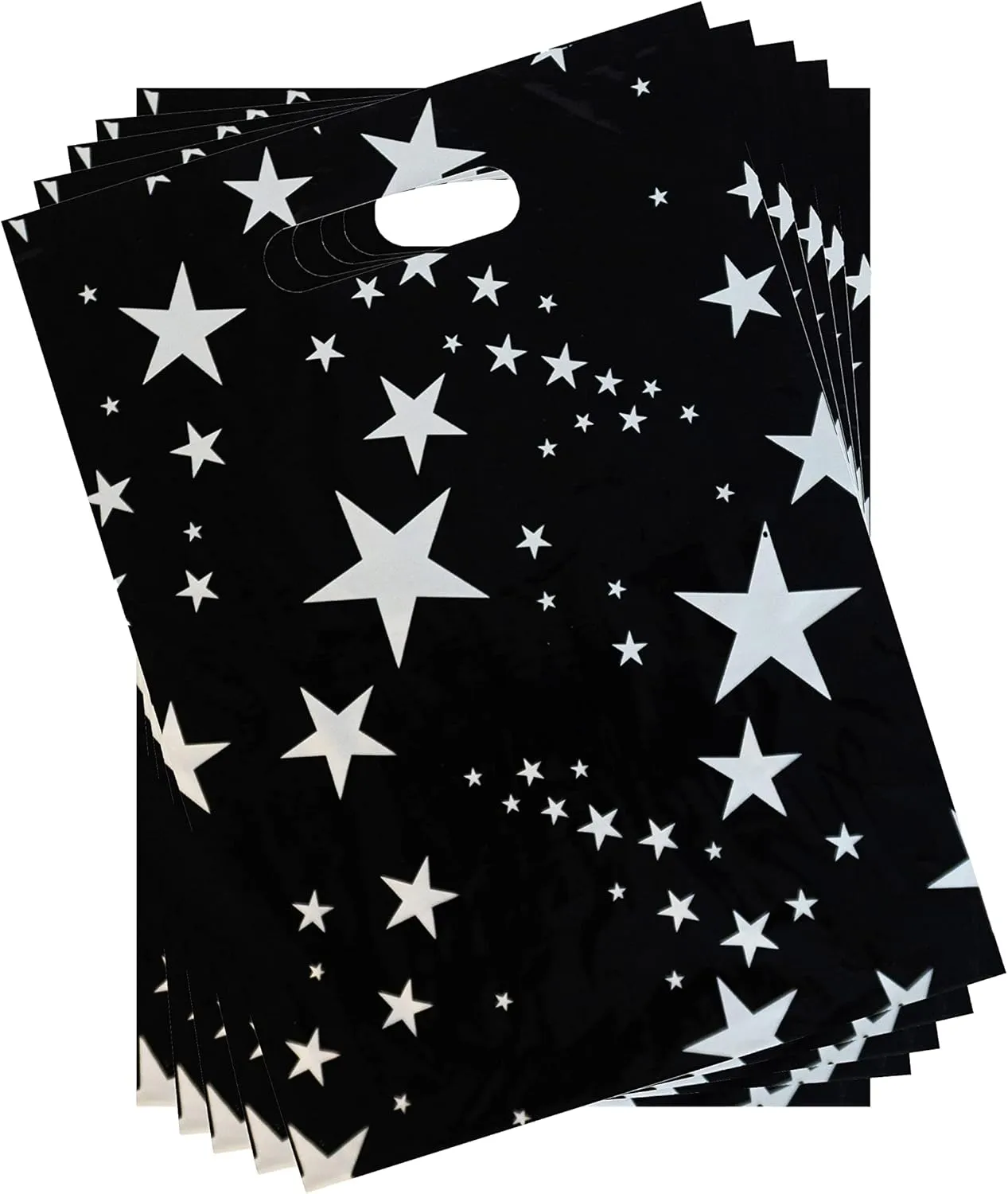 Infinite Pack Reusable Printed Plastic Merchandise Retail Shopping Bags for Boutiques, Stores and Malls