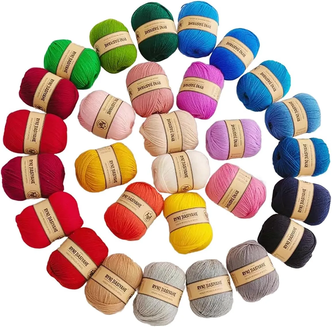 Inner Mongolia Wool Yarn for Crocheting and Knitting - Washable, Soft, Warm, Luxurious - 4 Ply Yarn for Sweater, Scarf, Hat, Socks