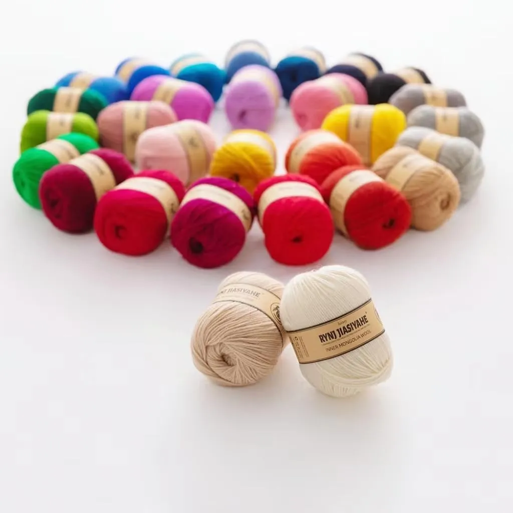 Inner Mongolia Wool Yarn for Crocheting and Knitting - Washable, Soft, Warm, Luxurious - 4 Ply Yarn for Sweater, Scarf, Hat, Socks
