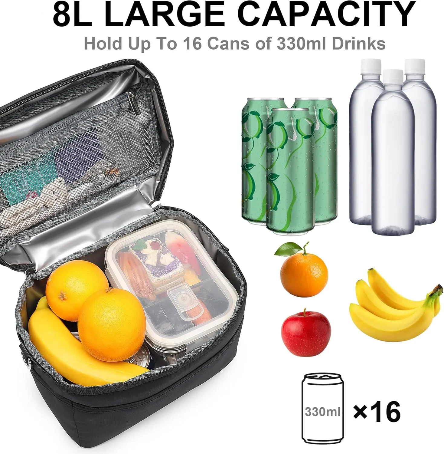 Insulated Lunch Bag for Women Adult Lunch Box Lightweight Waterproof Lunchbox Soft Cooler Reusable Lunch Bags for Work
