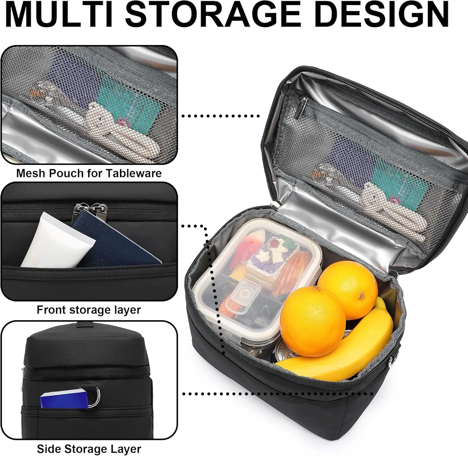 Insulated Lunch Bag for Women Adult Lunch Box Lightweight Waterproof Lunchbox Soft Cooler Reusable Lunch Bags for Work