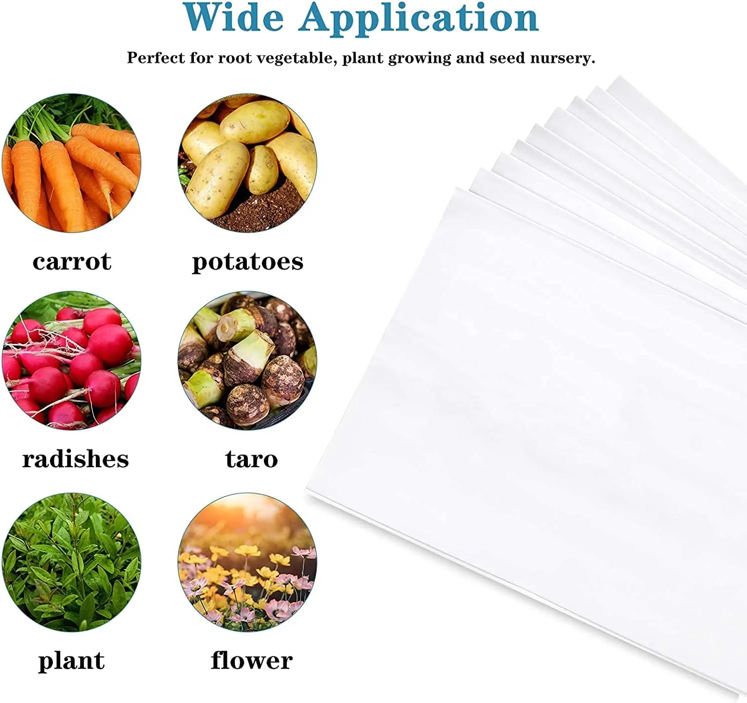 iPower 3 Gallon 50-Pack Black and White Grow Bags Panda Film Containers for Plants Potting Up, Seedling, Nursery Garden and Rooting, Shape Square