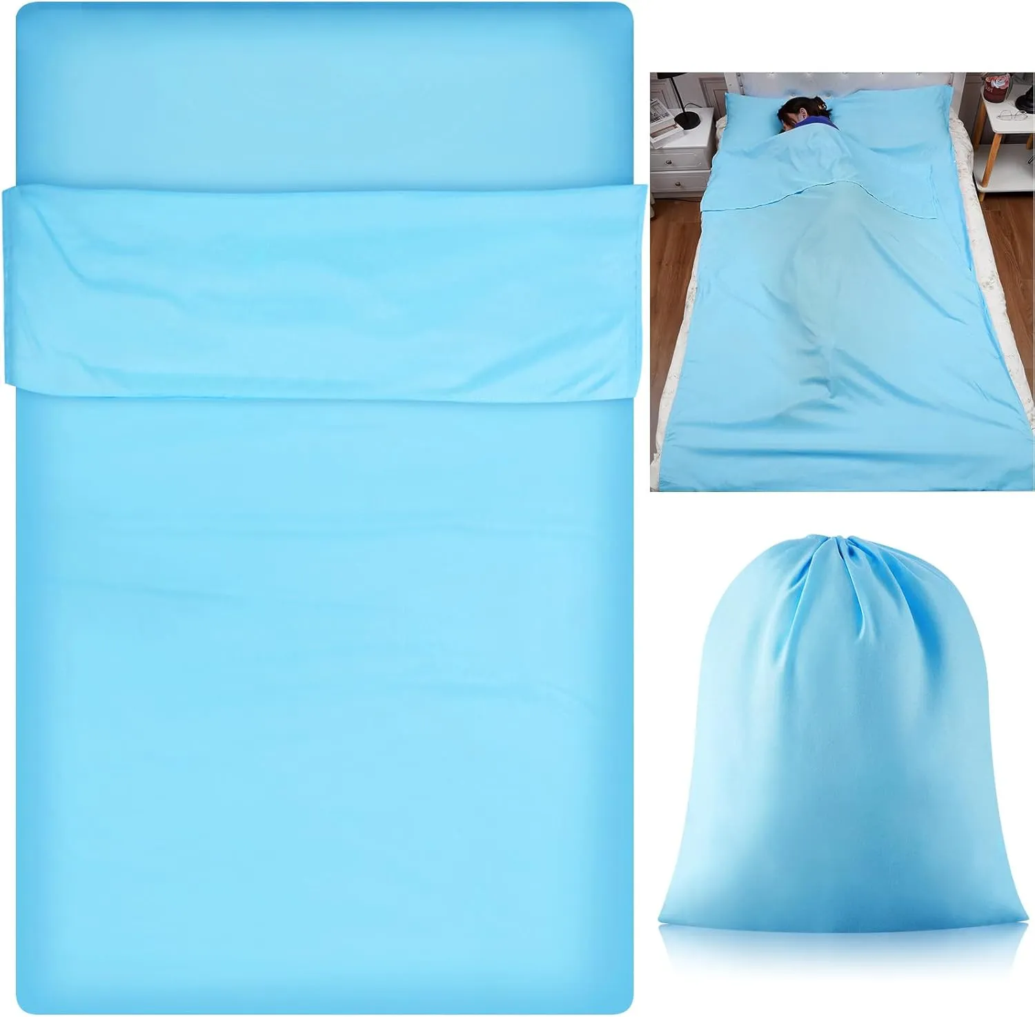 Irenare Self Tan Sleep Sack Breathable Self Tanning Sheet Protector for Bed Travel Sleeping Bag Camping and Sheet Liner for Outdoor Travel Hiking