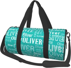 Jewel Green Personalized Duffle Bag for Women Men Custom Sports Gym Dance Bag with Name Customize Cheer Bags for Travel Yoga Ballet Cheerleader Overnight Weekender Handbag