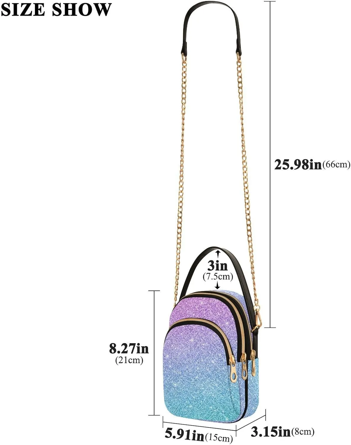 Joisal Gold Rose Marble Women's Crossbody Purse, Small Crossbody Bags for Women Travel Purse Crossbody