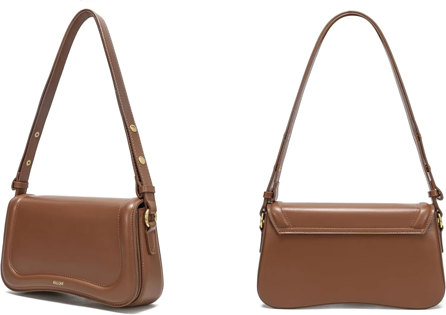 JOLLQUE Crescent Shoulder Bag for Women,Small Leather Dumpling Crossbody Bags,Unique Trendy Designer Handbag Purse Strap