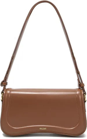 JOLLQUE Crescent Shoulder Bag for Women,Small Leather Dumpling Crossbody Bags,Unique Trendy Designer Handbag Purse Strap