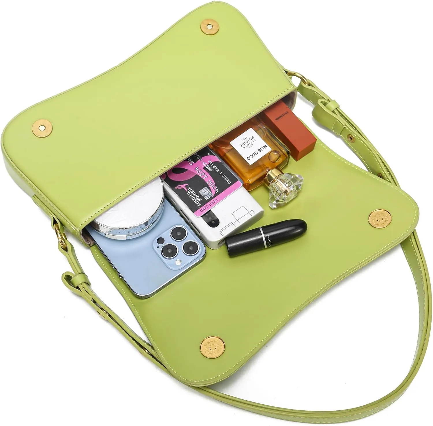 JOLLQUE Crescent Shoulder Bag for Women,Small Leather Strap Dumpling Handbag Purse,Unique Trendy Designer Hobo Crossbody Bags