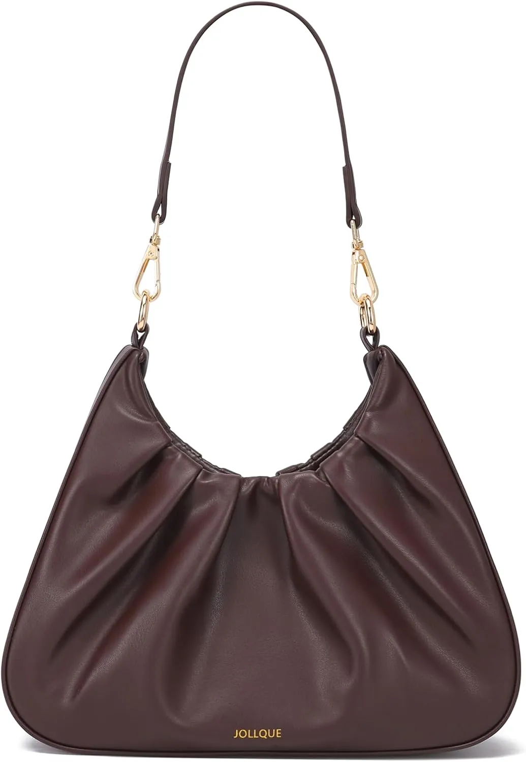 JOLLQUE Small Shoulder Bag for Women,Mini Leather Dumpling Tote Purse,Handbags Soft Ruched Cloud