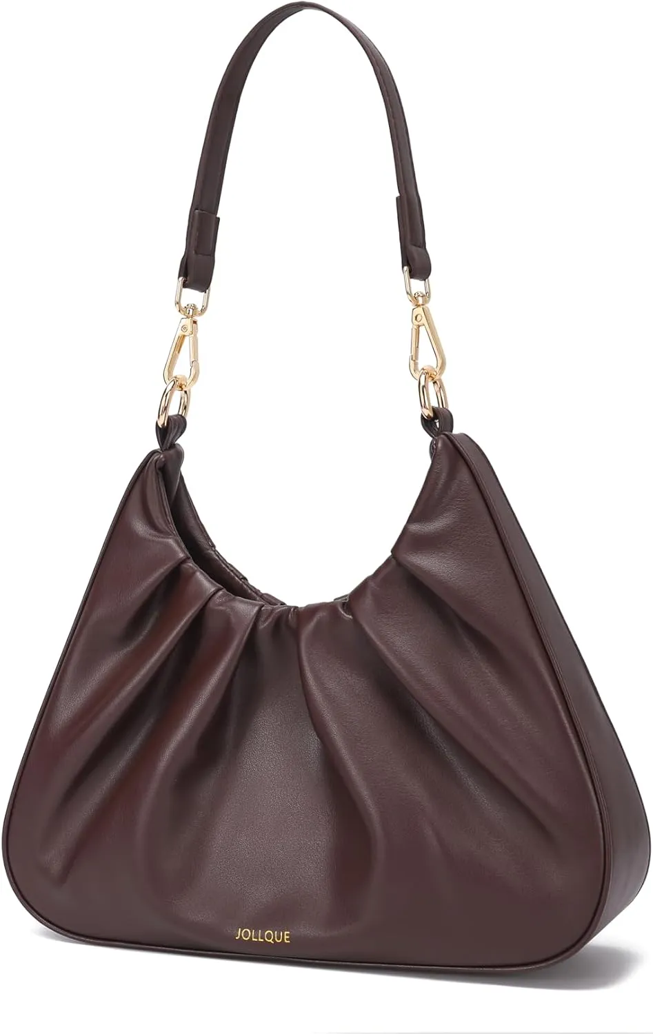 JOLLQUE Small Shoulder Bag for Women,Mini Leather Dumpling Tote Purse,Handbags Soft Ruched Cloud