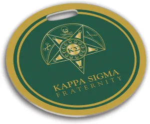 Kappa Sigma Travel Luggage ID Bag Tag for Suitcases/Round Plastic Label (Kappa Sigma 6)
