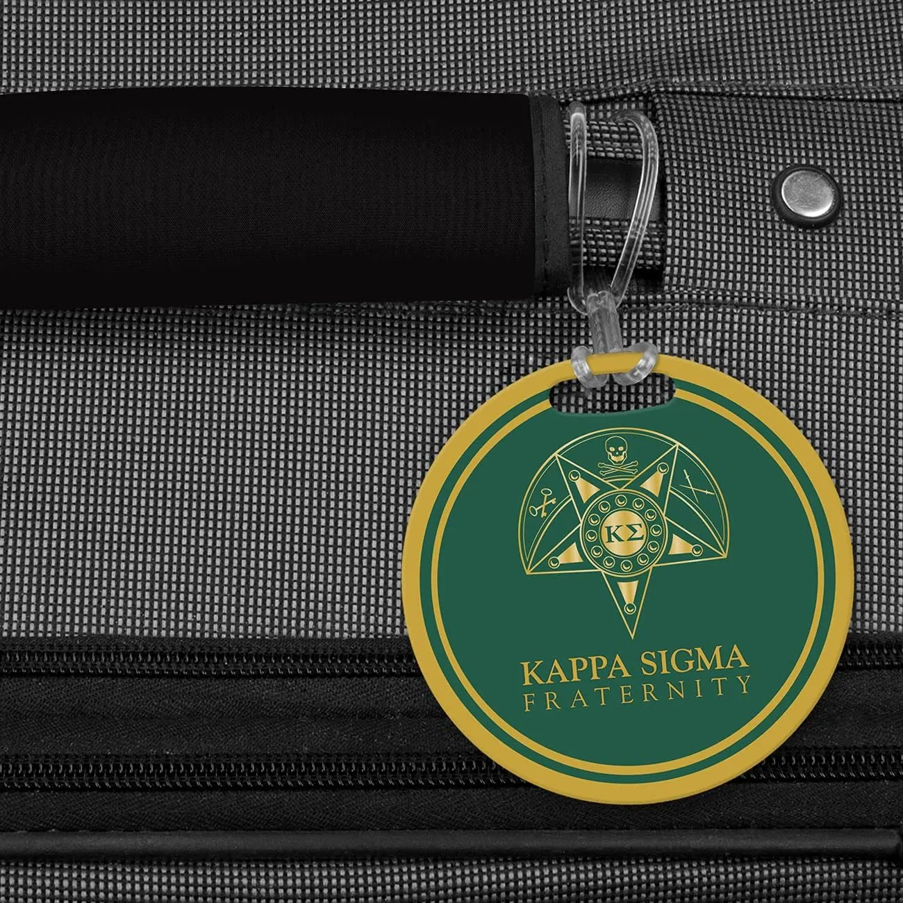 Kappa Sigma Travel Luggage ID Bag Tag for Suitcases/Round Plastic Label (Kappa Sigma 6)
