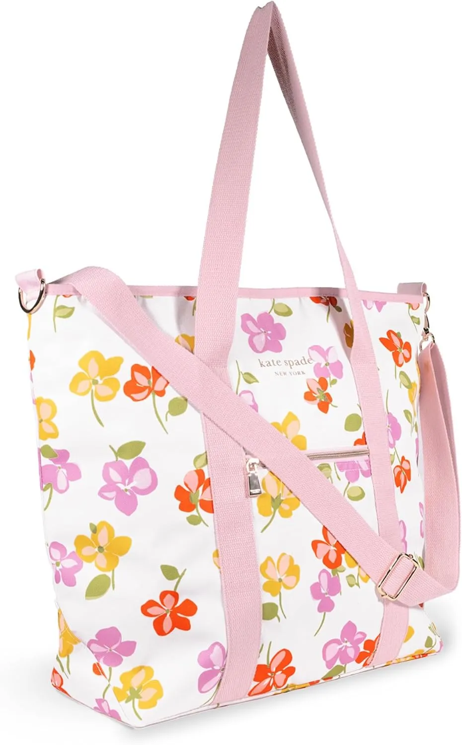 kate spade new york Large Capacity Insulated Cooler Tote Bag, Soft Sided Portable Beach Cooler with Shoulder Strap