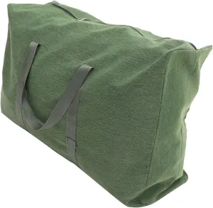 Kisangel Tough and Strong Canvas Duffle Bag Large Luggage Bag Zipper Home Storage Random Color