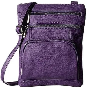 Krediz leather Crossbody Purses for Women, Multi Pocket Crossbody Purse with Adjustable Strap, Soft & Durable Leather Purse