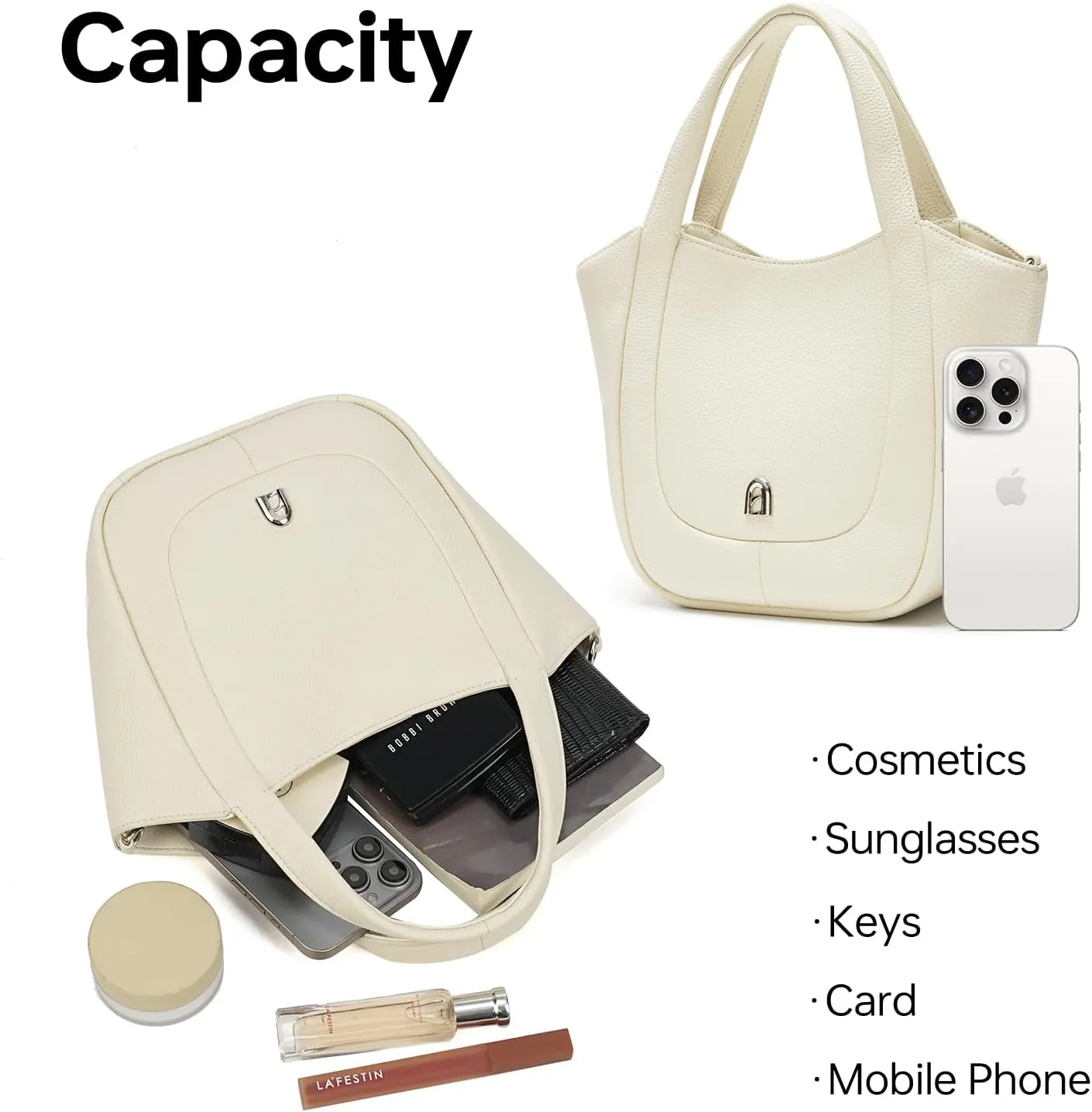 LA FESTIN Tote Bag for Women Crossbody Hobo Shoulder Purse with Pocket Designer Clutch Small Handbag for Daily Travel