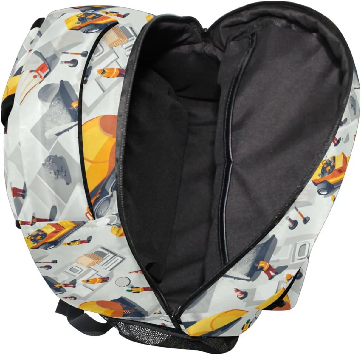 Laptop Backpack for Men and Women Waterproof Personal Backpack with Chest Strap for Business Work College Travel Trip Construction Scene Highway Construction Bulldozer