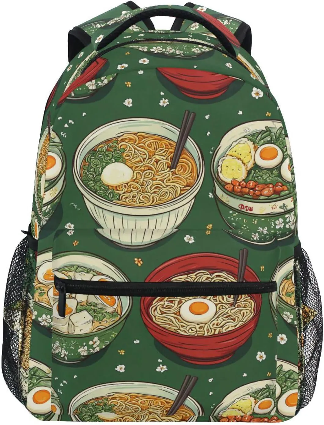 Laptop Backpack for Unisex Adult Fashion Laptop Bag with Chest Strap Gift Men & Women Instant Noodles Cute Style