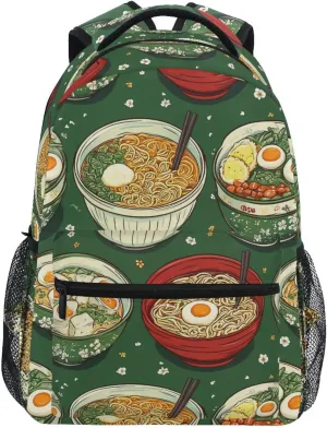 Laptop Backpack for Unisex Adult Fashion Laptop Bag with Chest Strap Gift Men & Women Instant Noodles Cute Style