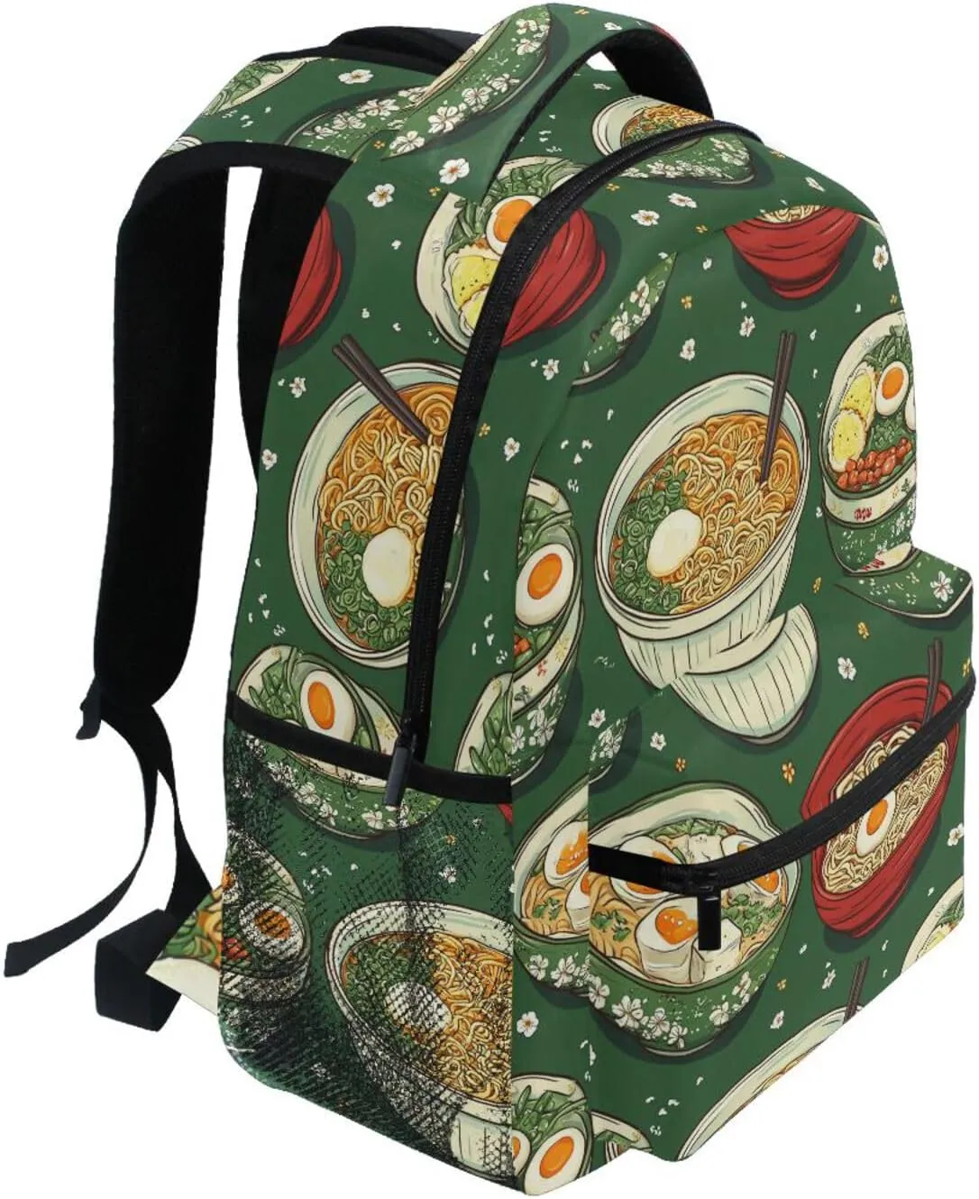 Laptop Backpack for Unisex Adult Fashion Laptop Bag with Chest Strap Gift Men & Women Instant Noodles Cute Style