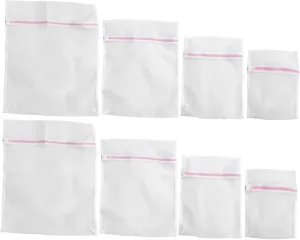Laundry Bag Travel 8pcs Mesh Wash Bag Commercial Zipper Soft Bras Underwear and Clothes