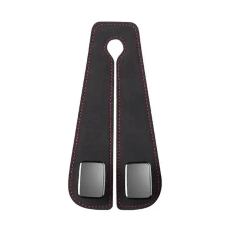 Leather Back Seat Organizer - Double Hook Car Storage System