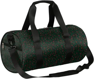 Leopard Pattern Indigo Gym Bag Small Gym Duffel Bags for Men Women Overnight Weekender Bag Lightweight Sport Duffle Bag Carry On Gymbag